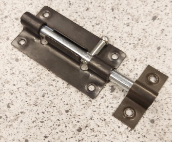 Skudrigle (KUN 1 STK) 70x42 mm, sort/grå metal - 2. sortering