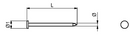 Sømpose Ø1,4x25 mm m/Ø3,5 mm hoved, blank (25 stk)