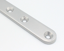Ligejern 307x19x4 mm med 10 huller, silvermalet metal