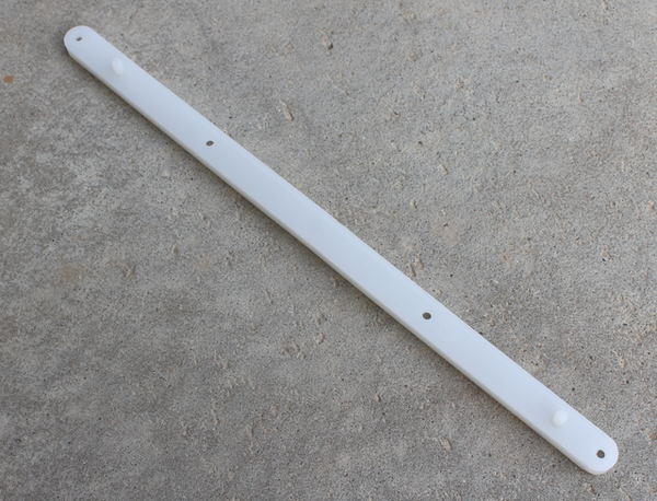 Glideskinne 320x16x8 mm, hvid plastik (1 stk)