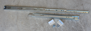Kugleudtræk 45x500 mm m/lås, fuldt udtræk og vinkler, metal (sæt)