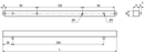 Glideskinne 320x16x17 mm, hvid plastik (1 stk)