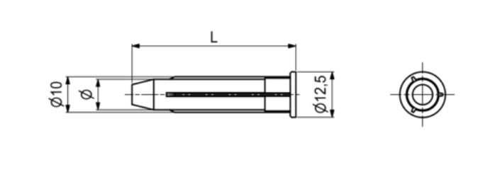 Rawplug Ø8x45 mm til 1 lag gips, plastik (10 stk)