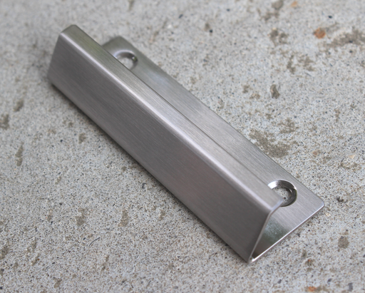 Metalgreb 64 mm c/c, børstet aluminium