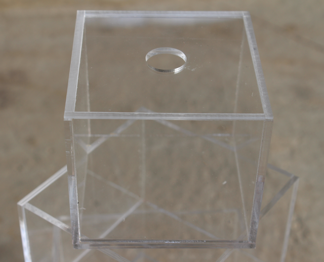 Interiørkasser til skuffe - 4 stk + 1 låg, transparent plastik