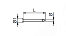 Messingsøm Ø1,2x15 mm m/Ø2,5 mm hoved, blank (10 stk)