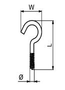Krog Ø4,0x60 mm, sortmalet