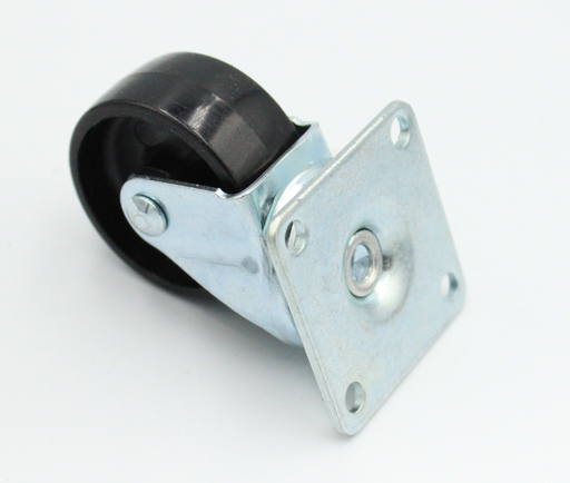 Inventarhjul Ø40 mm, sort plastik