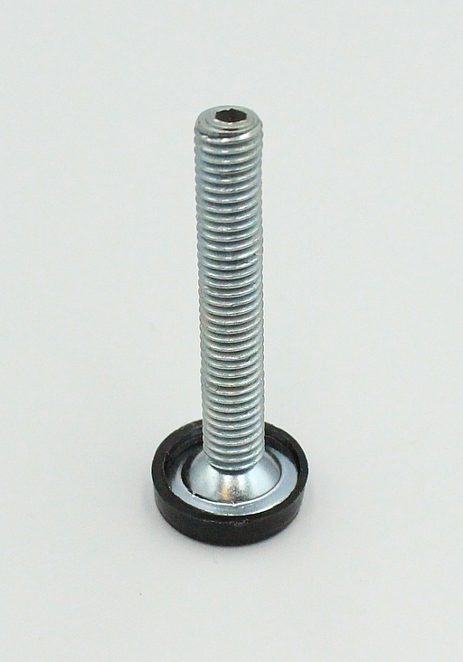 Stillefod m/fast fod M10, sort plastik