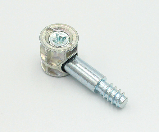 Sengebeslag med trægevind Ø6 mm, metal (sæt)