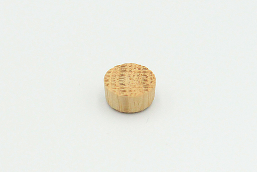 Dækknap med flad ende Ø10 mm, ubehandlet egetræ (10 stk)
