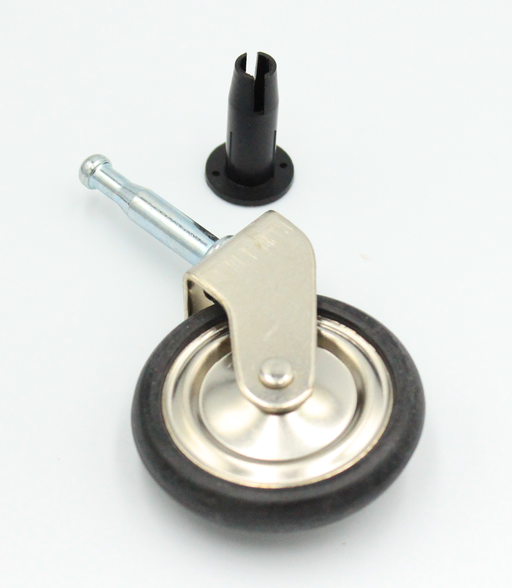 Bakkebordhjul Ø50 mm, metal/sort plastik