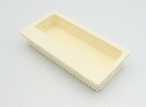 Plastikgreb til ifræsning 40x80x15 mm, hvid