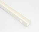 Glideskinne t/trådkurv 440x16x15 mm, hvid plastik (1 stk)