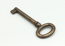 Møbelnøgle 76 mm, brun antik