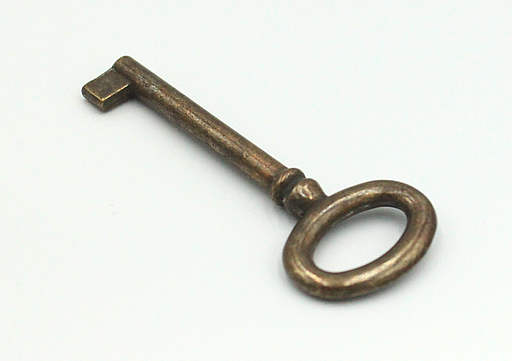 Møbelnøgle 76 mm, brun antik