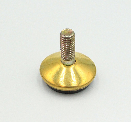 Stillefod m/fast fod M8x20 mm, messingbelagt