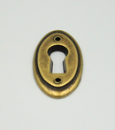 Nøglehulsbeslag 20x37 mm, antik messing