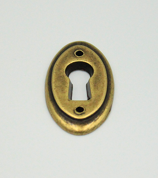 Nøglehulsbeslag 20x37 mm, antik messing