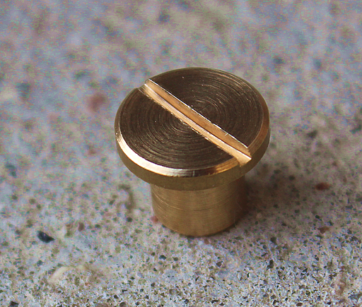 Møbelhoved M6xØ7,7x8 mm, messing