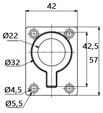 Lemmehank 42x57 mm, brun antik