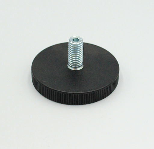 Stillefod m/fast fod M10, sort plastik