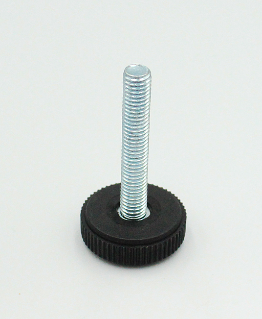 Stillefod m/fast fod M8, sort plastik