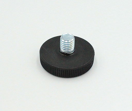 Stillefod m/fast fod M10, sort plastik