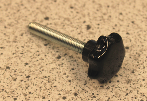Fingerskrue M10x50 mm, sort plastik