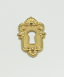 Nøglehulsbeslag 25x45 mm, messingbelagt