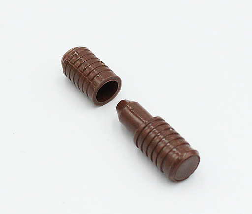 Styretap til bordplade Ø8x13 mm, brun plastik (sæt)