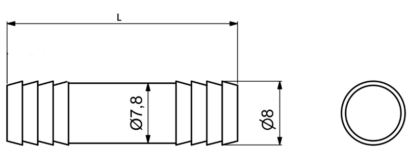 Plastikdyvel Ø8 mm, hvid (10 stk) - flere varianter