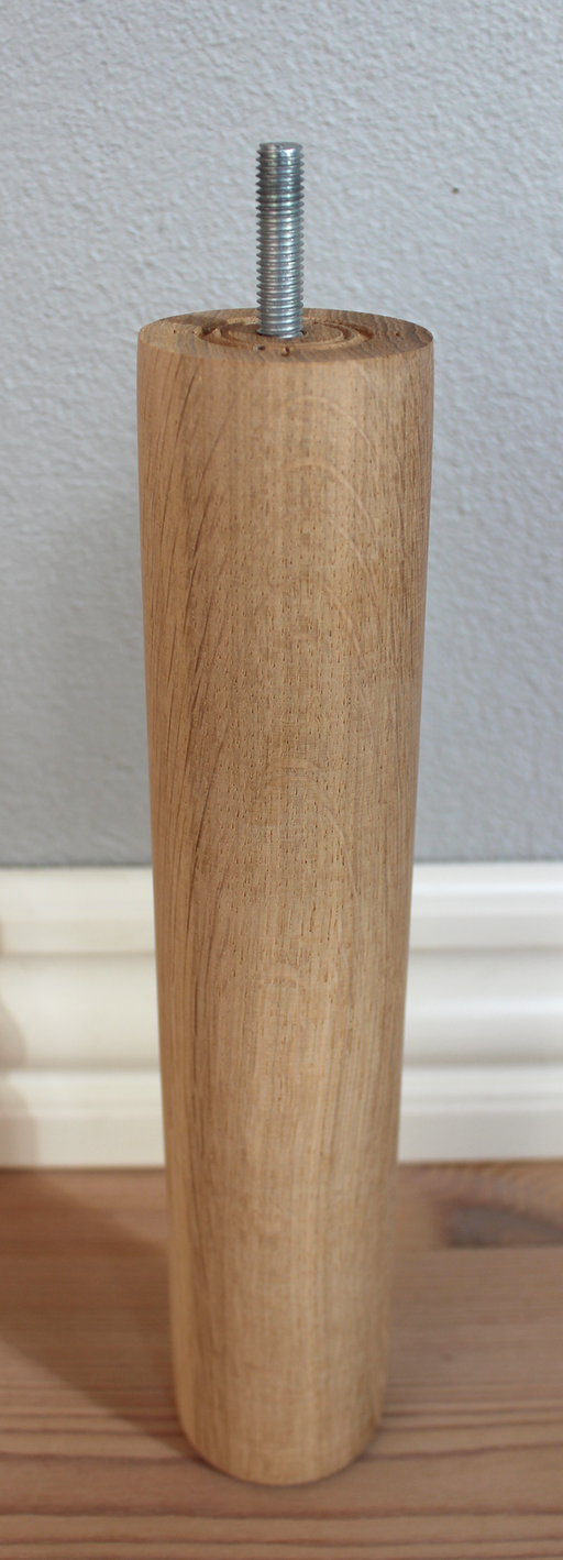 Sofaben Ø50x250 mm, ubehandlet egetræ