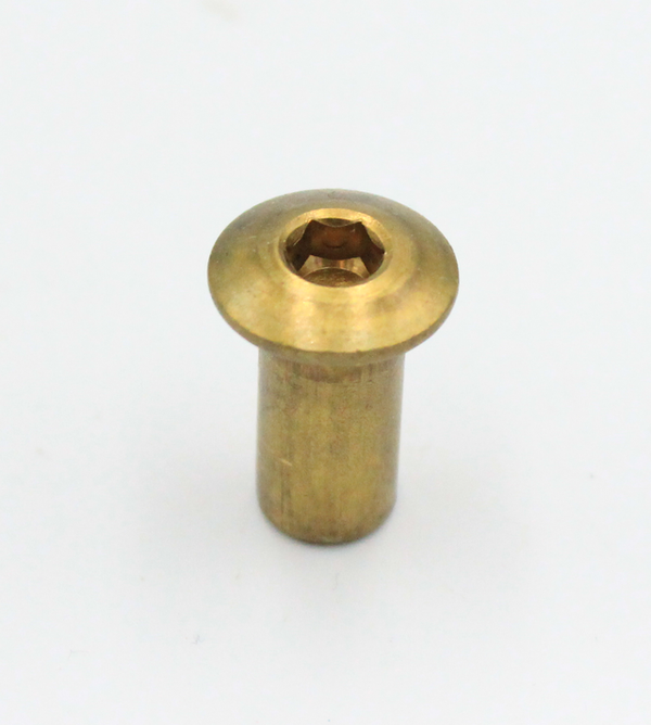 Møbelhoved M6xØ9x18 mm, messingfarvet