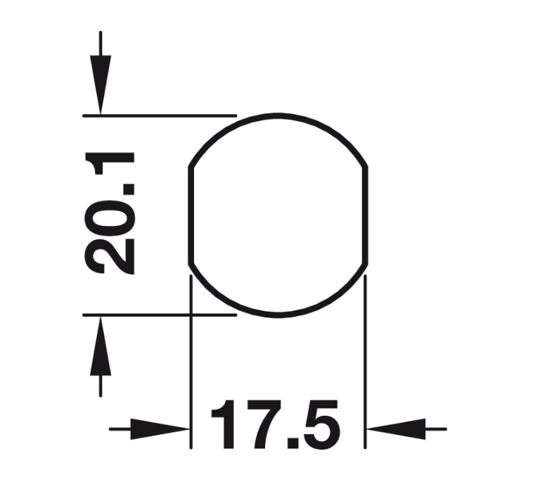 Skabslås til hængelås (KUN 3 STK PÅ LAGER) Ø37 mm - venstre, metal