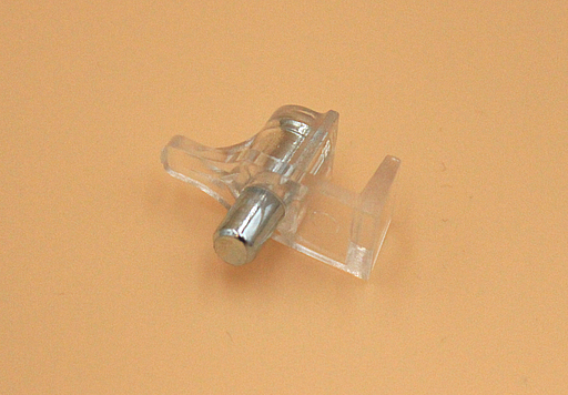 Glashyldebærer med Ø5 mm tap til 4-6 mm glas, transparent plastik (10 stk)