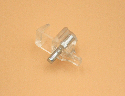 Glashyldebærer med Ø3 mm tap til 4-6 mm glas, transparent plastik (10 stk)