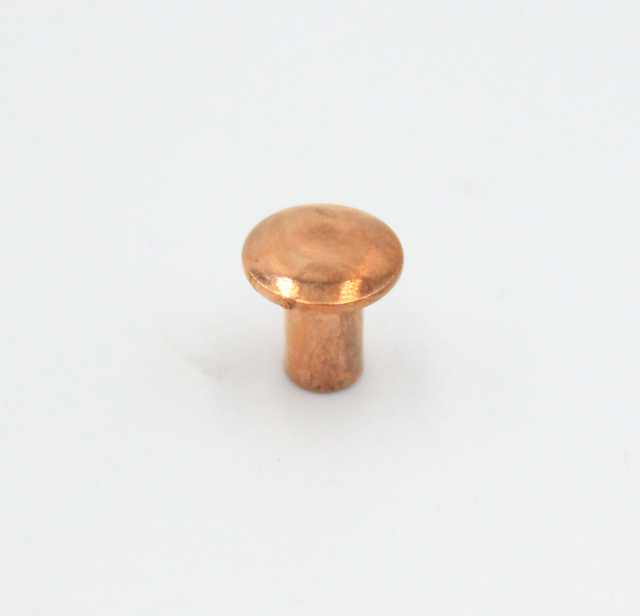 Bøsning M4xØ5x8 mm, kobberbelagt
