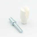 Samlebeslag "click-on", metal/hvid plastik (sæt)