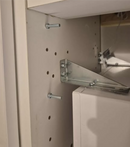 Samlebeslag "click-on", metal/hvid plastik (sæt)