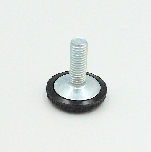 Stillefod m/fast fod M8, sort plastik