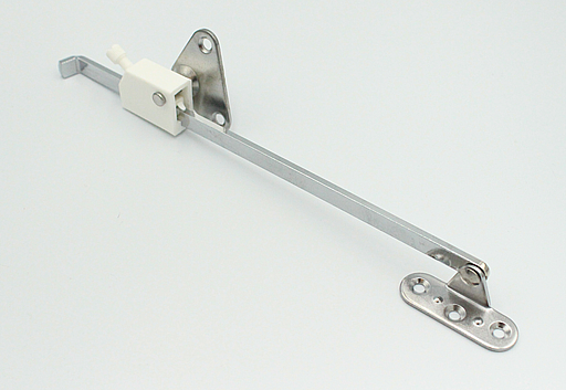 Klapholder 198 mm m/stop og vinkel, hvid/metal
