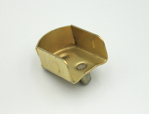 Bøjlestangsholder til 18 mm stang - med 1 tap, messingfarvet (1 stk)