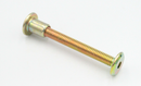 Bolt M6 + møbelhoved M6xØ9x12 mm, gulgalvaniseret