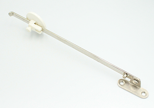 Klapholder 250 mm m/stop og vinkel, hvid/metal