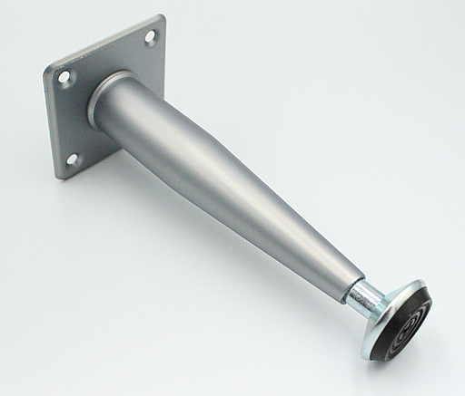 Møbelben til skabe konisk Ø25 mm, mat chrom