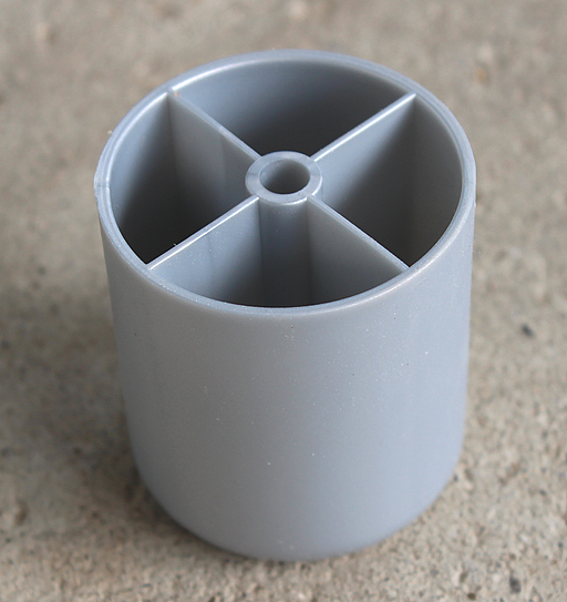 Plastikfod Ø40x45 mm, grå