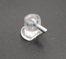 Hyldebærer Ø3 mm t/forboret hul i hylde, transparent plastik (10 stk)
