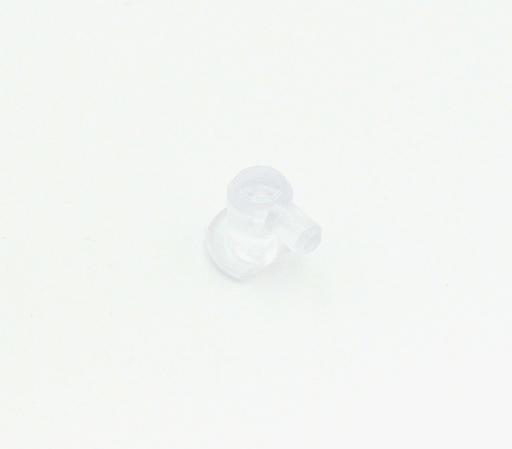 Hyldebærer Ø5 mm til forboret hul i hylde, transparent plastik (10 stk)