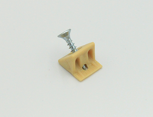 Bagbeklædningsholder 15x10x10 mm, lysbrun plastik (10 stk)